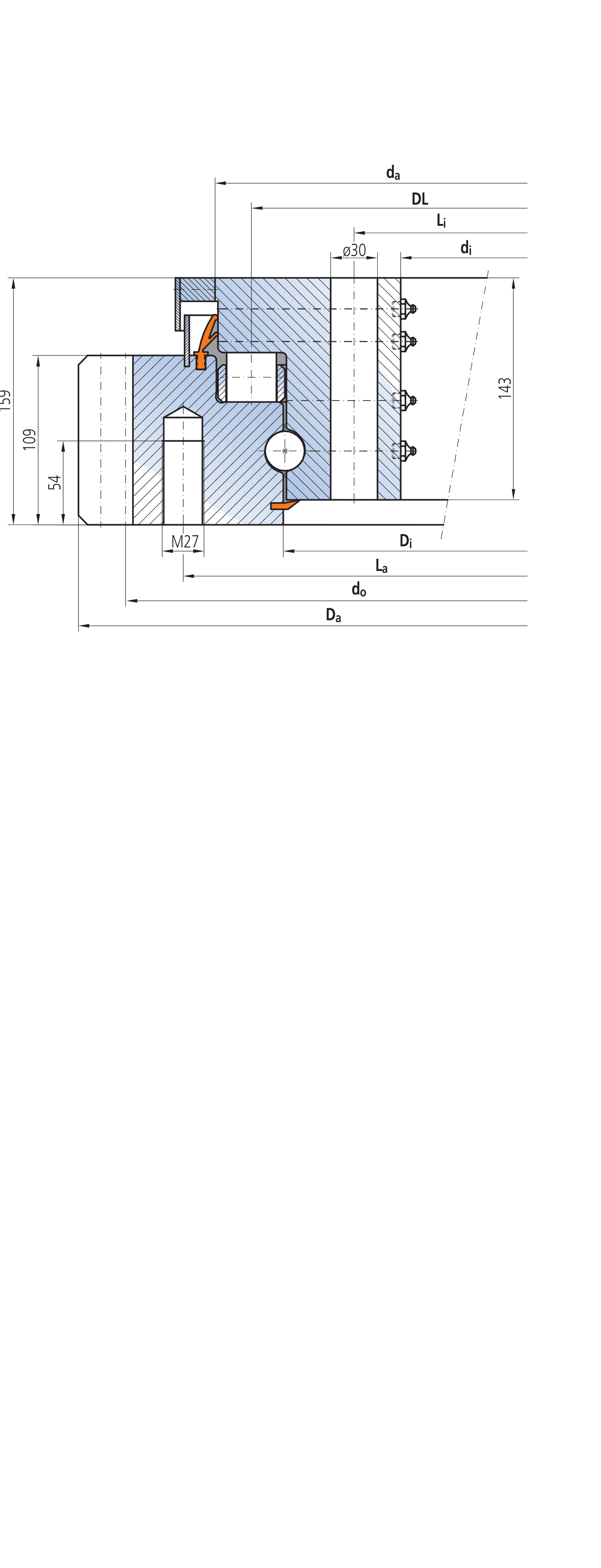 IMO 51-32 3550/2-06900 slewing bearing replacement dimensional drawing