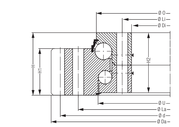Desenho de contorno de origem do catálogo OEM para Liebherr KUD01734-030ZA15-900-000