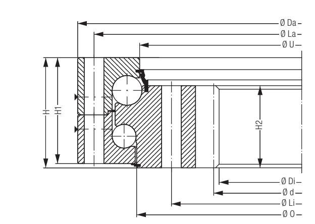 Disegno di ingombro dal catalogo OEM per Liebherr KUD02950-040ZJ15-900-000