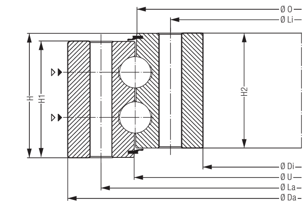 Desenho de contorno de origem do catálogo OEM para Liebherr KUD01597-030WO15-900-000