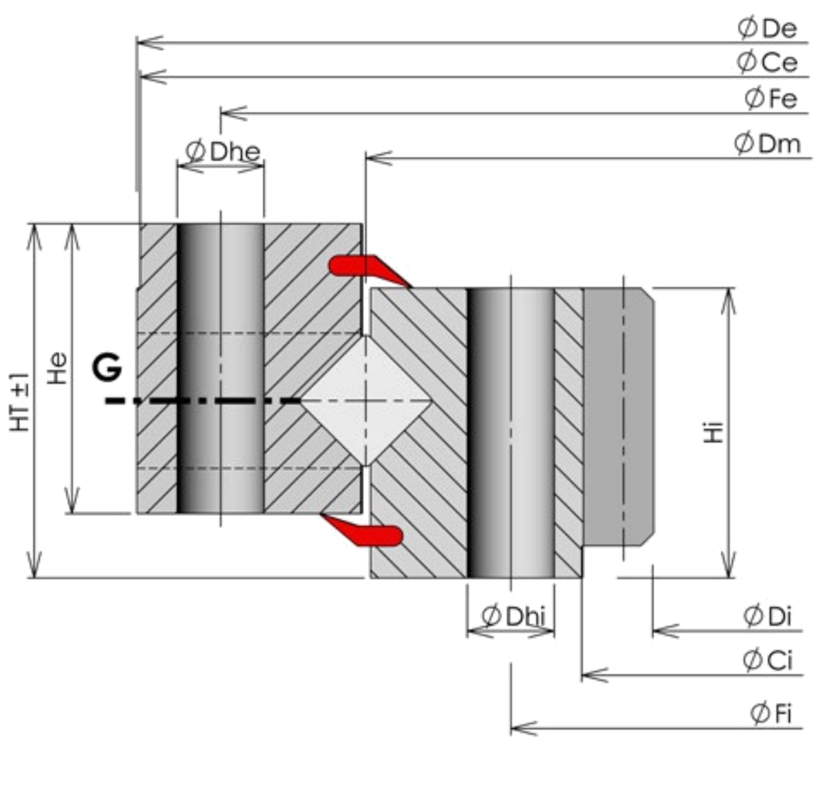 ROLLIX 07-1140-13 slewing bearing replacement dimensional drawing
