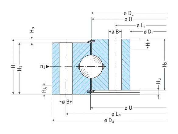 Rothe Erde 060.20.0414.575.01.1403 slewing bearing replacement dimensional drawing