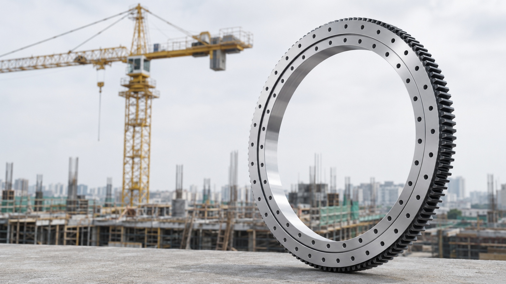 Inspection records for tower crane slewing bearings
