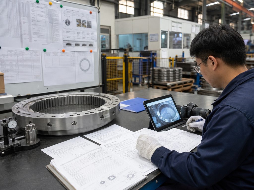Slewing bearing heat treatment process in the MERYDOM workshop