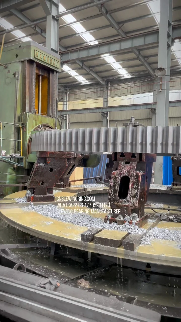 Our gear hobbing machines. We can produce high quality slewing bearings and large gears of any size for…