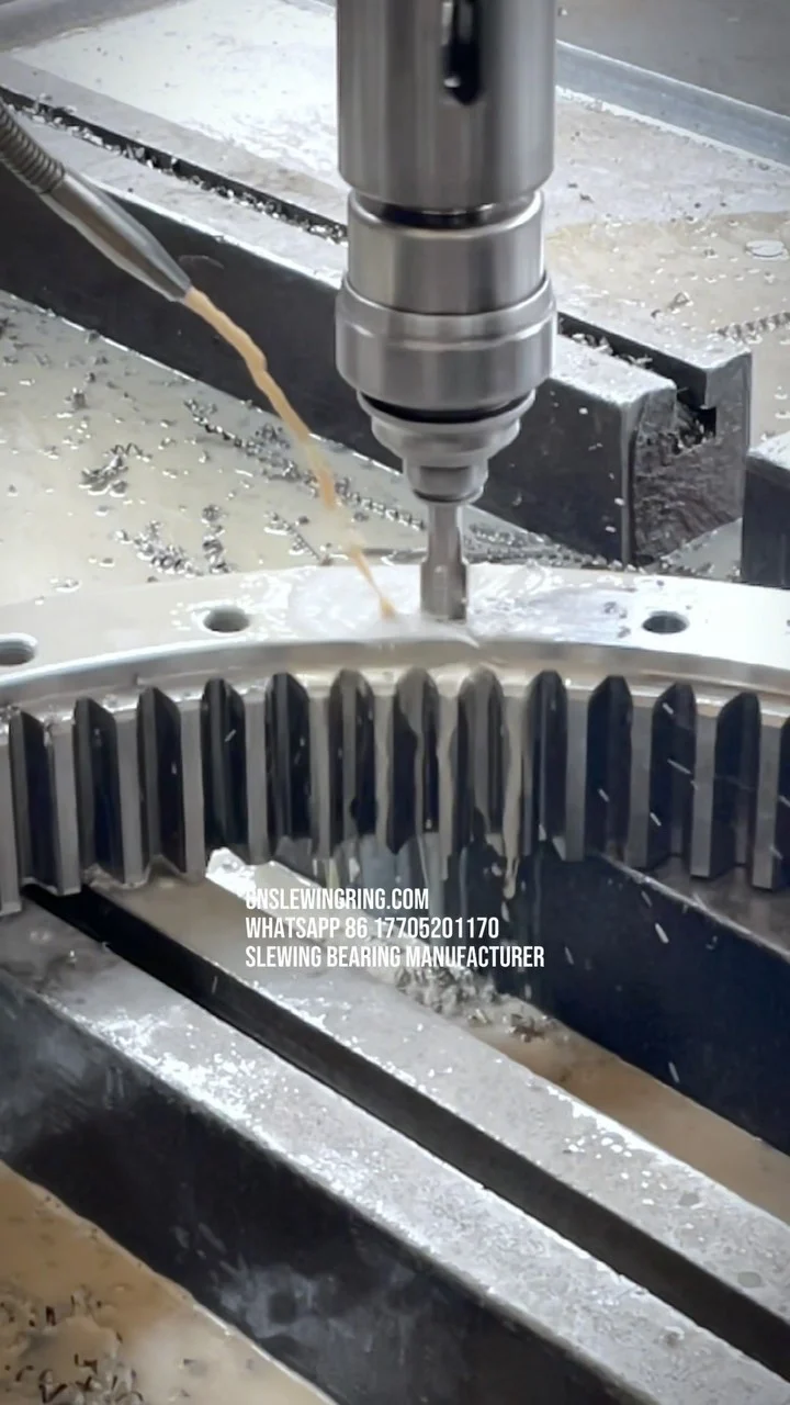 We manufacture and export high quality slewing rings. This is the inner ring of a slewing bearing, and…