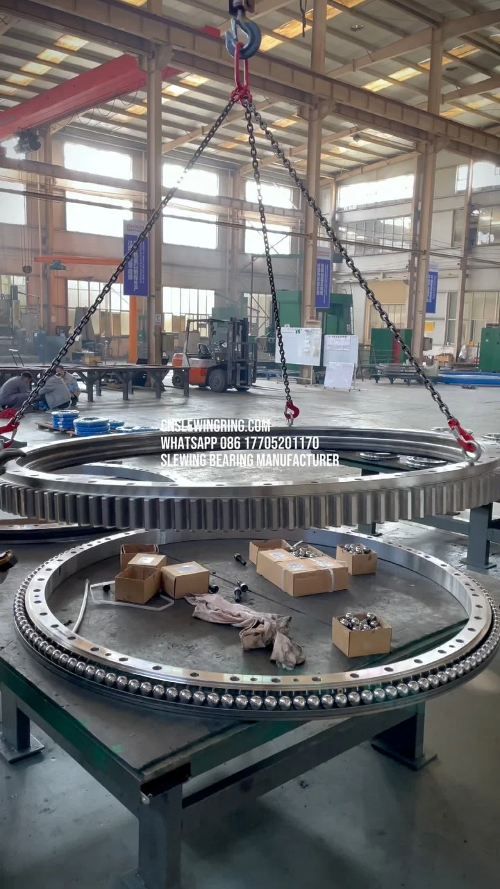 This is the second layer of the double row ball slewing bearing. The purpose of not placing a…