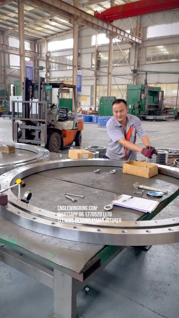 This is an ultra-thin cross-roller slewing bearing, which is used in the field of new energy equipment. Our…