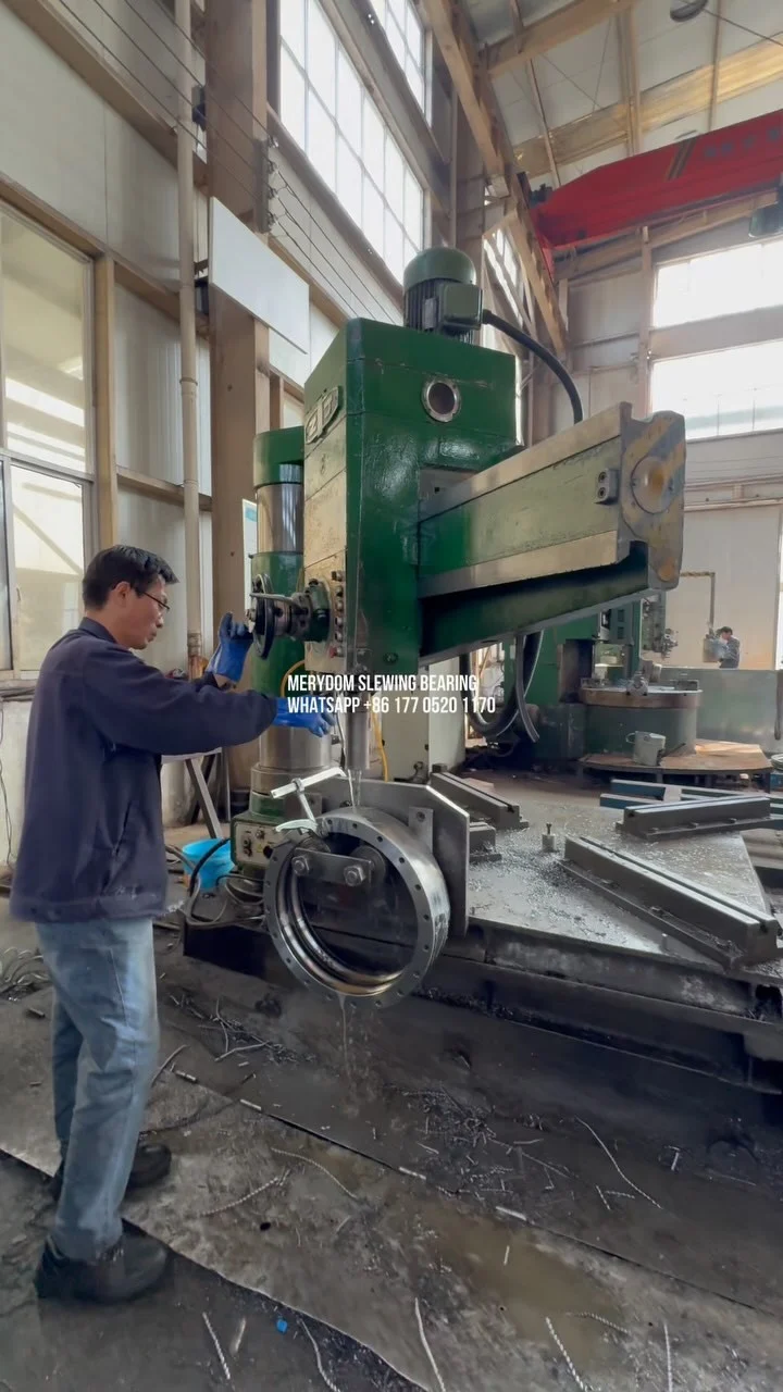 The inner or outer ring of the slewing bearing needs a hole to install the rolling element, and…