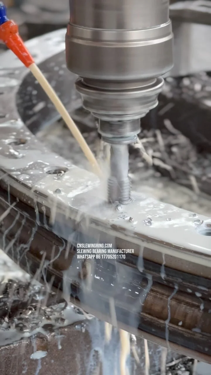 Mounting holes of slewing bearing