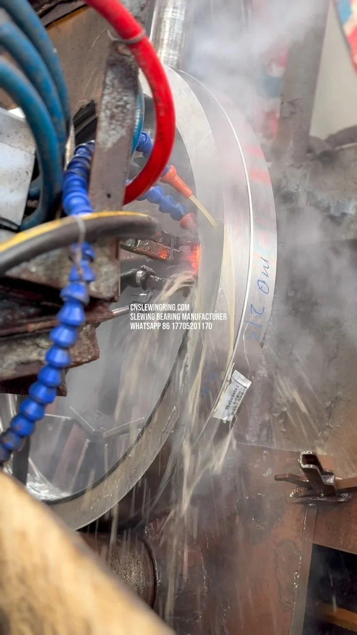 Hardened slewing bearing raceway