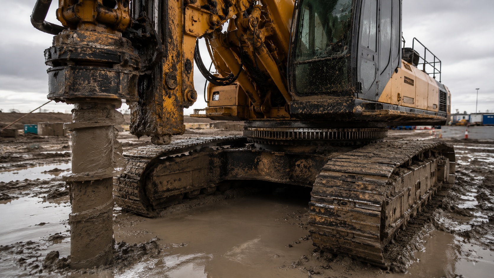 Slewing bearing for a crawler-mounted rotary drilling rig