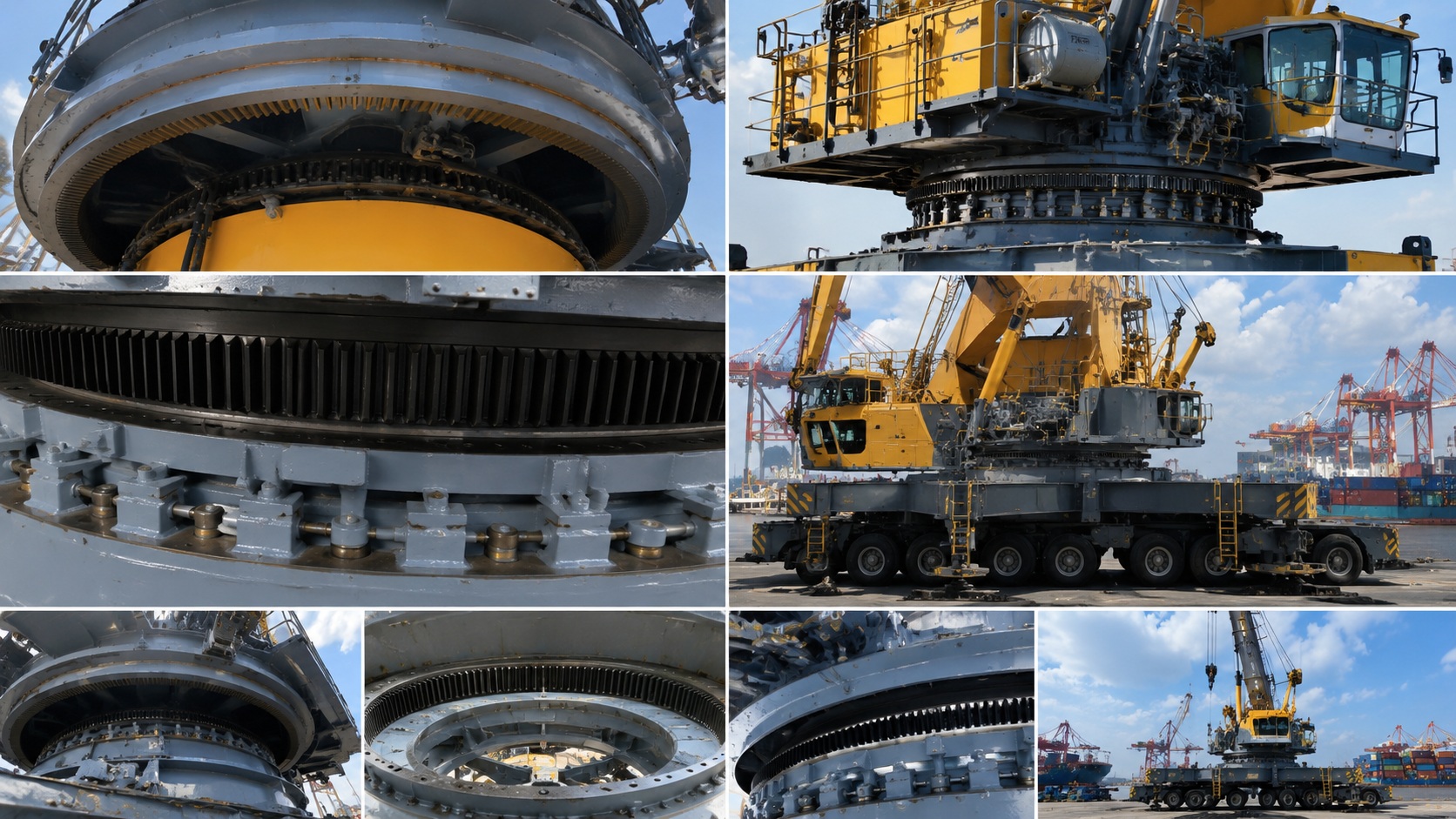 Large slewing ring packed for port terminal spare stock