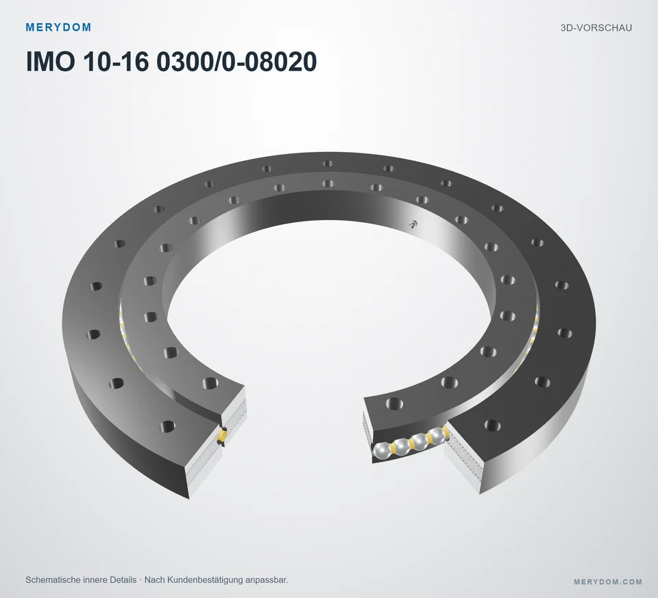 Vorschau des 3D-Modells des MERYDOM-Ersatzdrehkranzes für IMO 10-16 0300/0-08020.