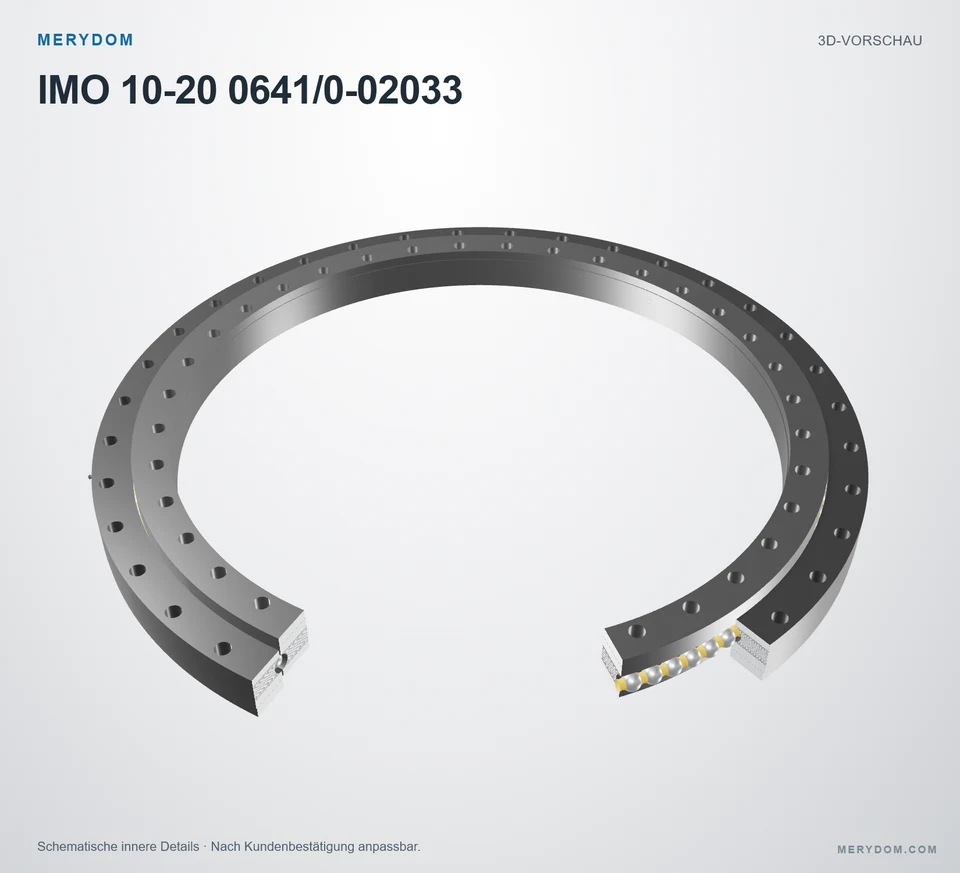 Vorschau des 3D-Modells des MERYDOM-Ersatzdrehkranzes für IMO 10-20 0641/0-02033.