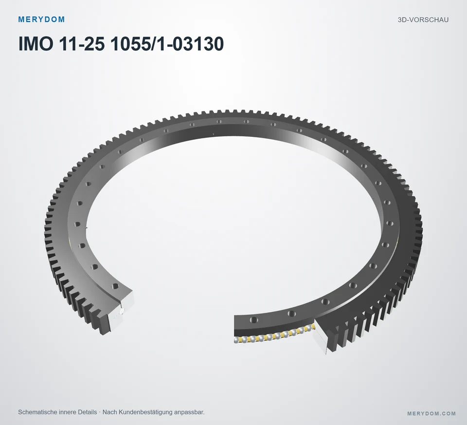 Vorschau des 3D-Modells des MERYDOM-Ersatzdrehkranzes für IMO 11-25 1055/1-03130.
