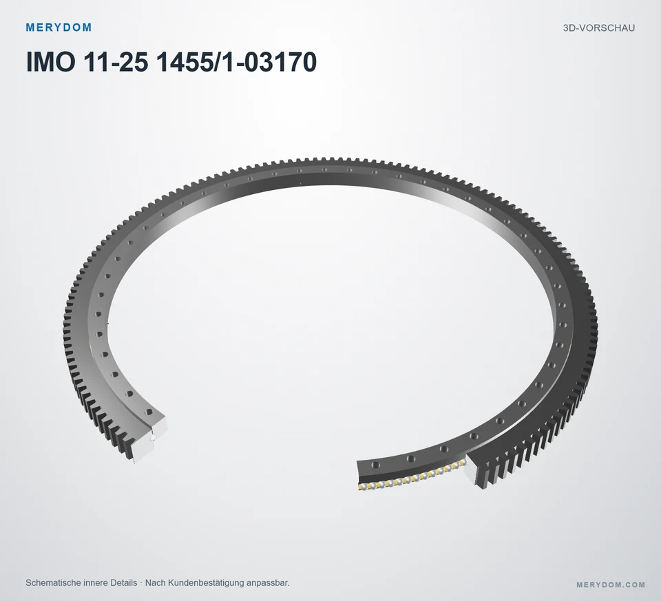 Vorschau des 3D-Modells des MERYDOM-Ersatzdrehkranzes für IMO 11-25 1455/1-03170.