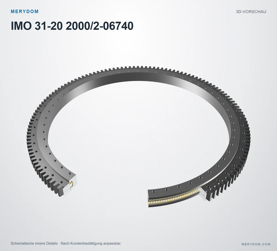 Vorschau des 3D-Modells des MERYDOM-Ersatzdrehkranzes für IMO 31-20 2000/2-06740.
