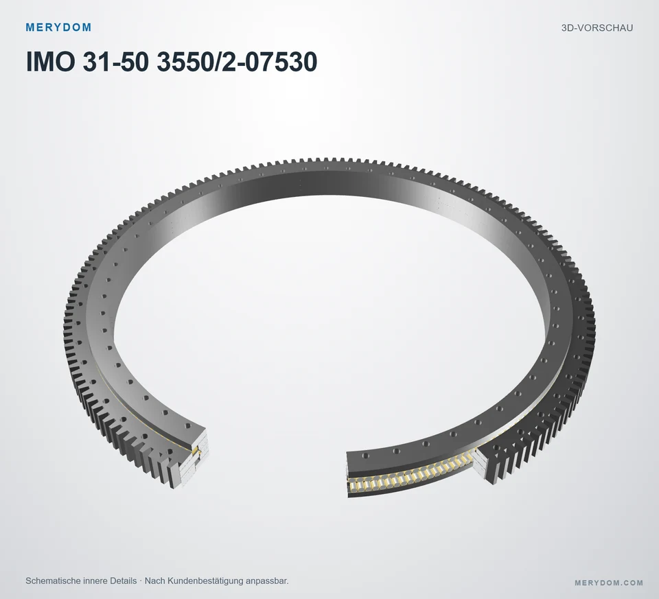 Vorschau des 3D-Modells des MERYDOM-Ersatzdrehkranzes für IMO 31-50 3550/2-07530.