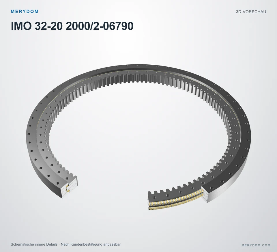 Vorschau des 3D-Modells des MERYDOM-Ersatzdrehkranzes für IMO 32-20 2000/2-06790.