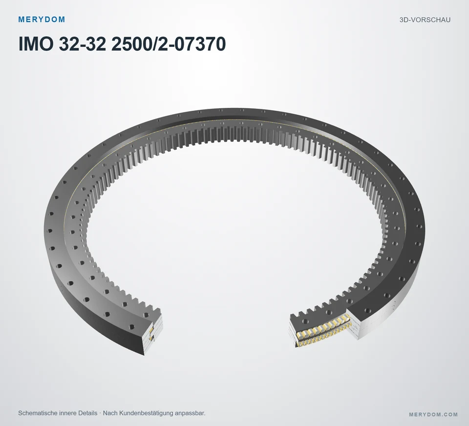 Vorschau des 3D-Modells des MERYDOM-Ersatzdrehkranzes für IMO 32-32 2500/2-07370.