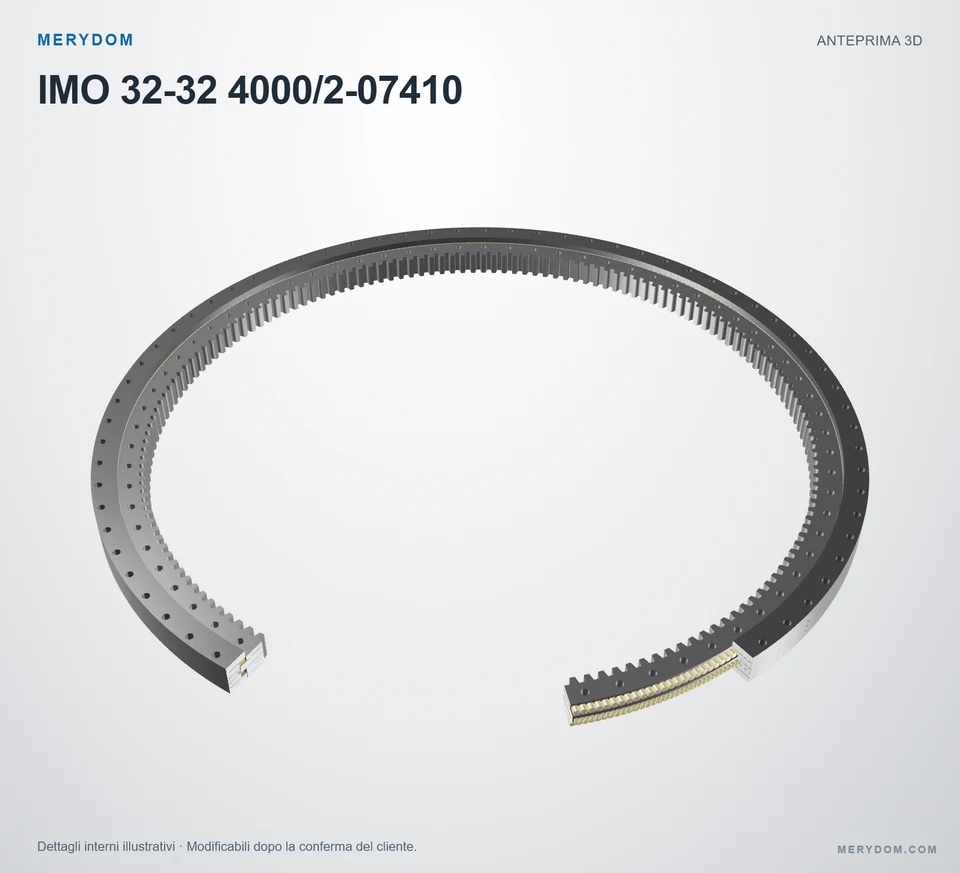 Anteprima del modello 3D del cuscinetto di rotazione sostitutivo MERYDOM per IMO 32-32 4000/2-07410.
