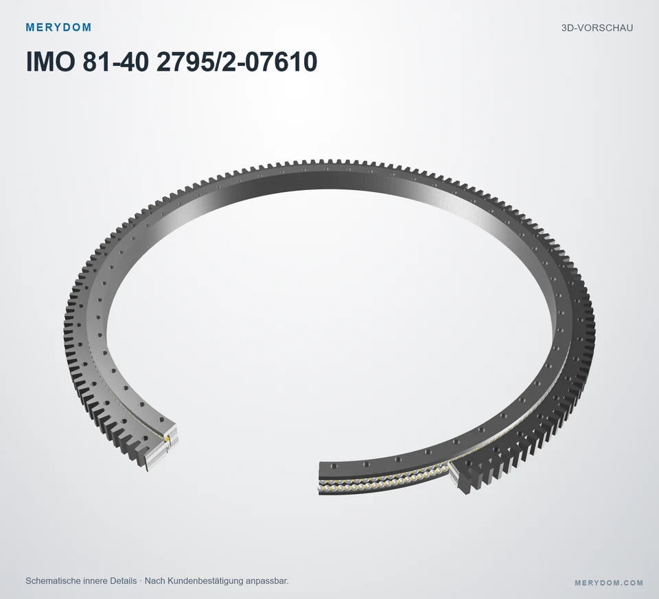 Vorschau des 3D-Modells des MERYDOM-Ersatzdrehkranzes für IMO 81-40 2795/2-07610.