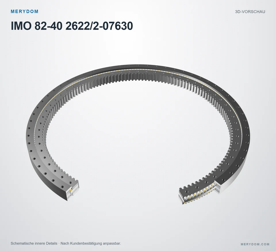 Vorschau des 3D-Modells des MERYDOM-Ersatzdrehkranzes für IMO 82-40 2622/2-07630.