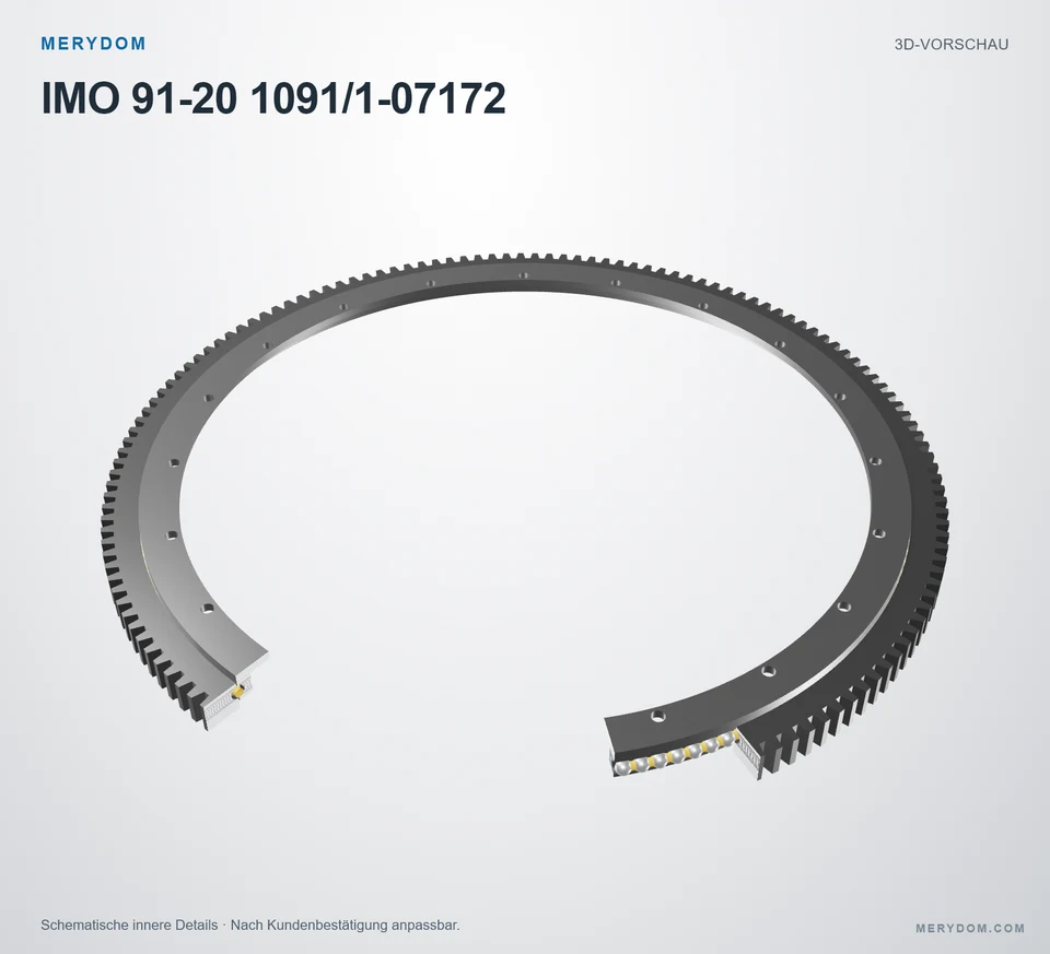 Vorschau des 3D-Modells des MERYDOM-Ersatzdrehkranzes für IMO 91-20 1091/1-07172.