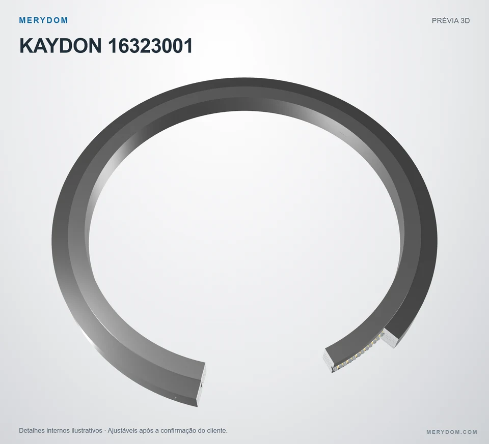 Substituição MERYDOM para KAYDON 16323001 — vista interna do rolamento de giro