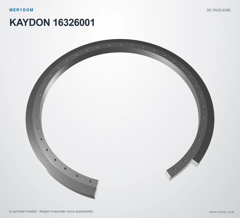 KAYDON 16326001 için MERYDOM muadili — döner tabla rulmanının iç görünümü