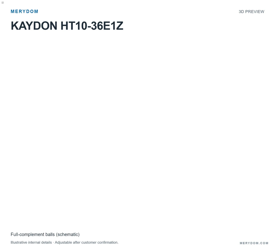 3D model preview of the MERYDOM replacement slewing bearing for KAYDON HT10-36E1Z.