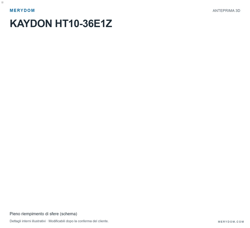 Anteprima del modello 3D del cuscinetto di rotazione sostitutivo MERYDOM per KAYDON HT10-36E1Z.
