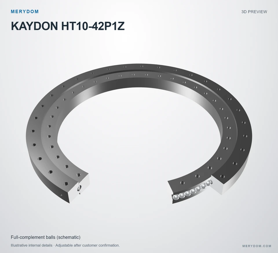 3D model preview of the MERYDOM replacement slewing bearing for KAYDON HT10-42P1Z.