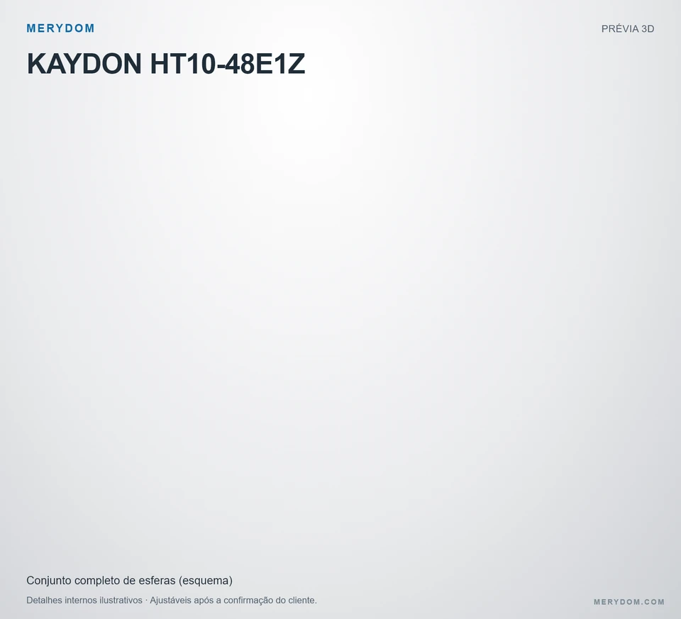 Prévia do modelo 3D do rolamento de giro de substituição MERYDOM para KAYDON HT10-48E1Z.