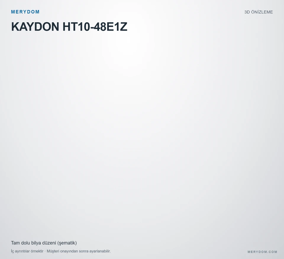 KAYDON HT10-48E1Z için MERYDOM muadil döner tabla rulmanının 3D model önizlemesi.