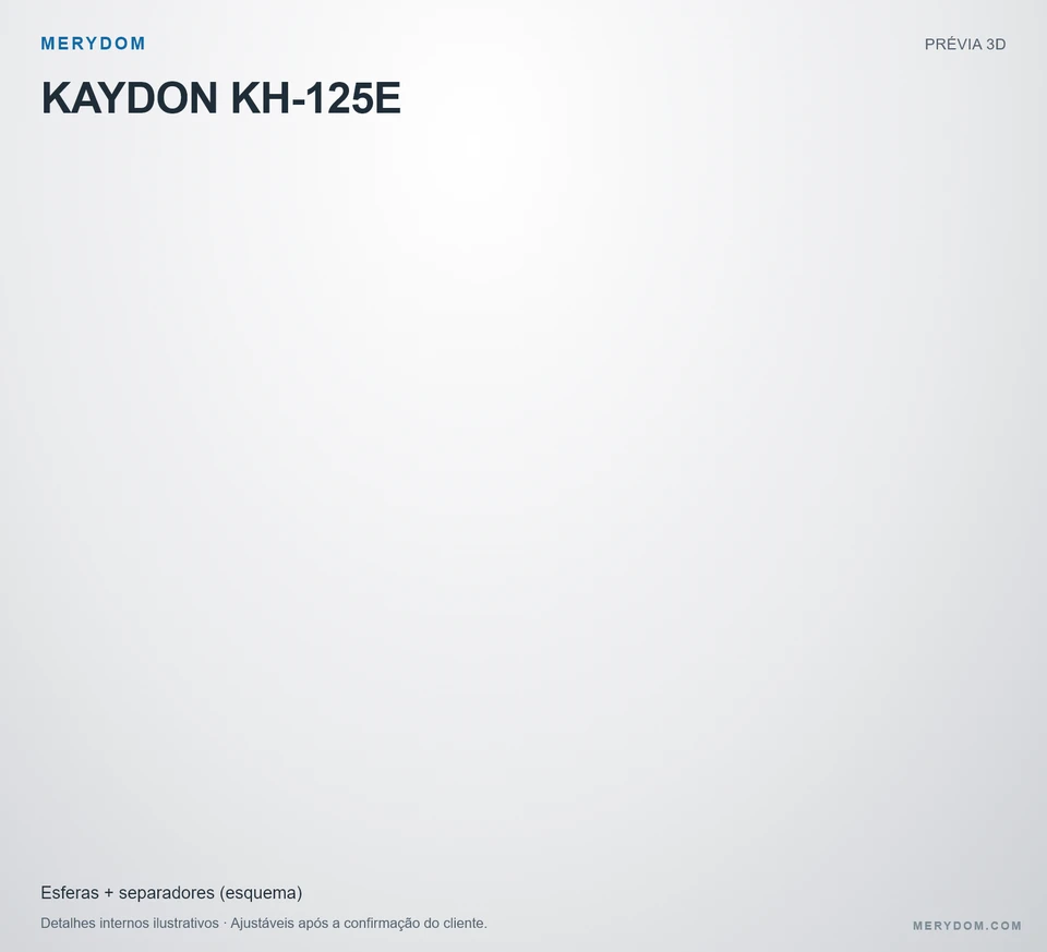 Prévia do modelo 3D do rolamento de giro de substituição MERYDOM para KAYDON KH-125E.