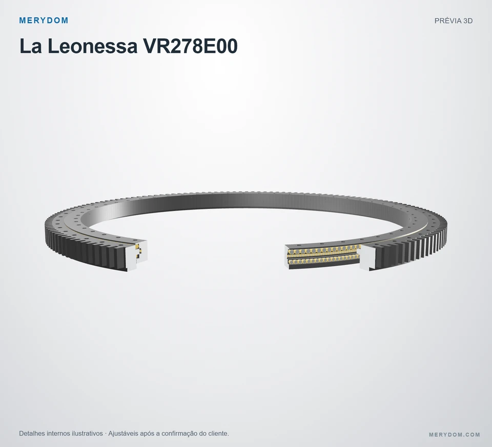 Prévia do modelo 3D do rolamento de giro de substituição MERYDOM para La Leonessa VR278E00.
