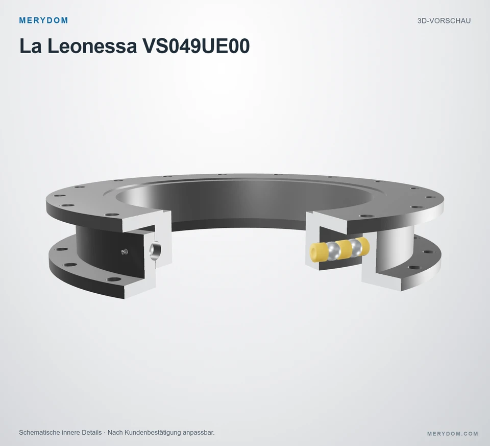 Vorschau des 3D-Modells des MERYDOM-Ersatzdrehkranzes für La Leonessa VS049UE00.