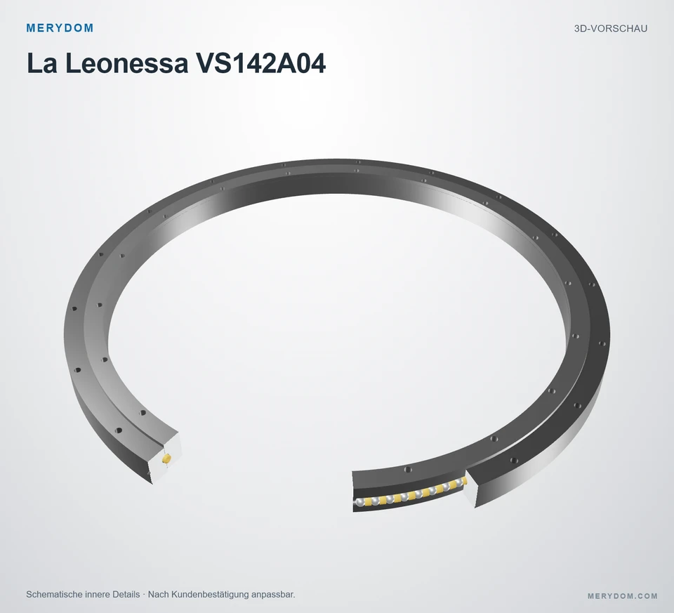 Vorschau des 3D-Modells des MERYDOM-Ersatzdrehkranzes für La Leonessa VS142A04.