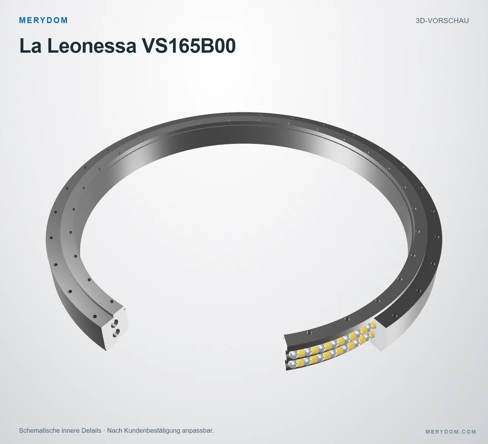 Vorschau des 3D-Modells des MERYDOM-Ersatzdrehkranzes für La Leonessa VS165B00.