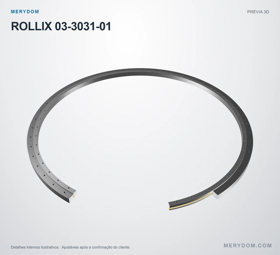 Prévia do modelo 3D do rolamento de giro de substituição MERYDOM para ROLLIX 03-3031-01.