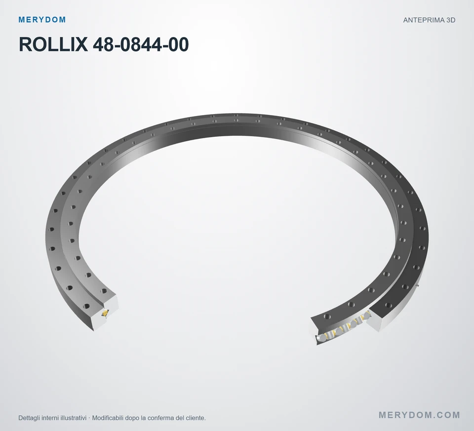 Anteprima del modello 3D del cuscinetto di rotazione sostitutivo MERYDOM per ROLLIX 48-0844-00.