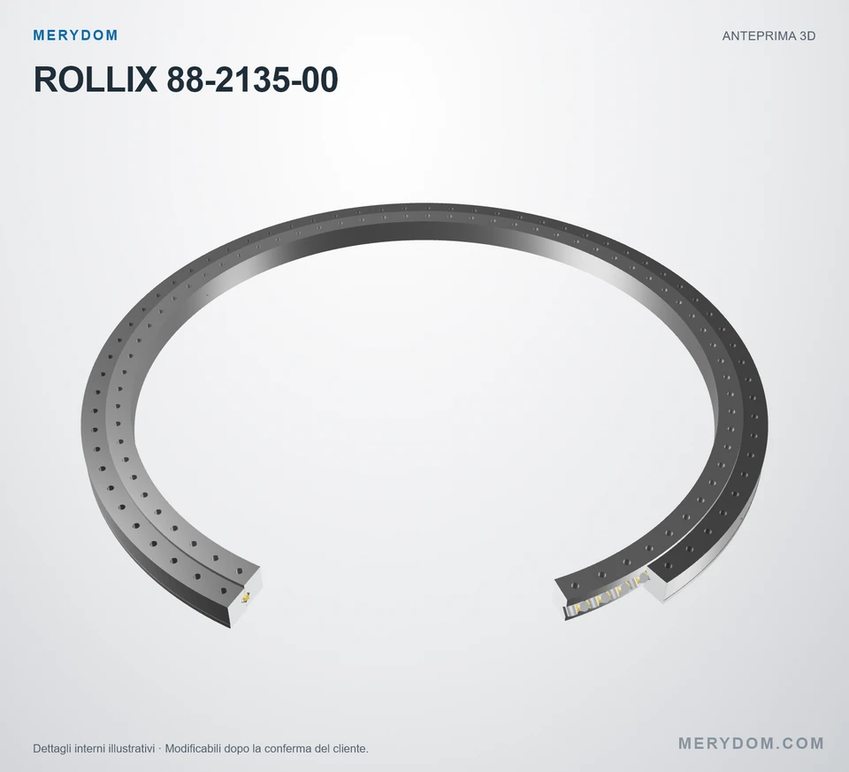Anteprima del modello 3D del cuscinetto di rotazione sostitutivo MERYDOM per ROLLIX 88-2135-00.