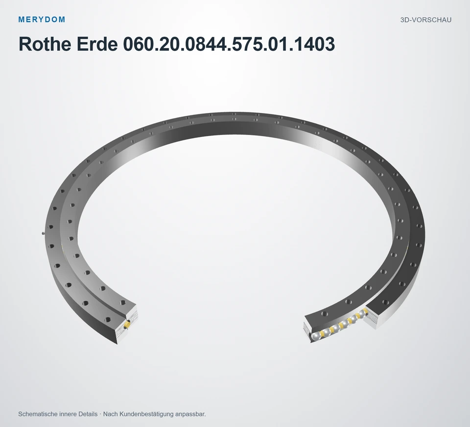 Vorschau des 3D-Modells des MERYDOM-Ersatzdrehkranzes für Rothe Erde 060.20.0844.575.01.1403.