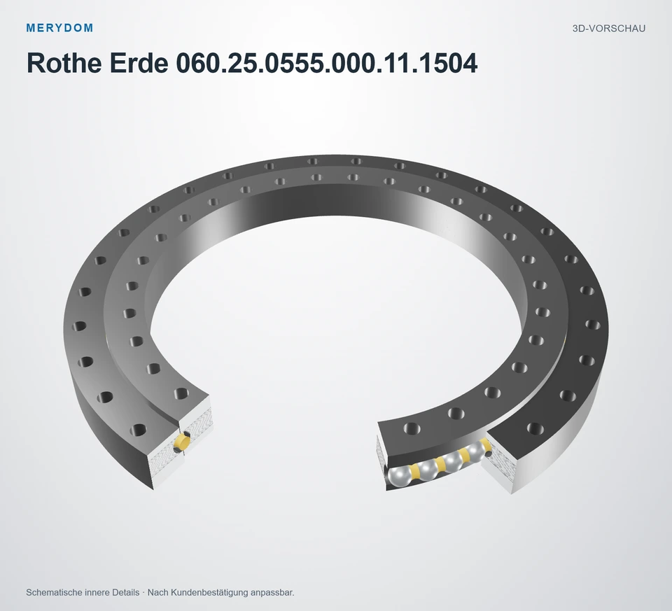 Vorschau des 3D-Modells des MERYDOM-Ersatzdrehkranzes für Rothe Erde 060.25.0555.000.11.1504.