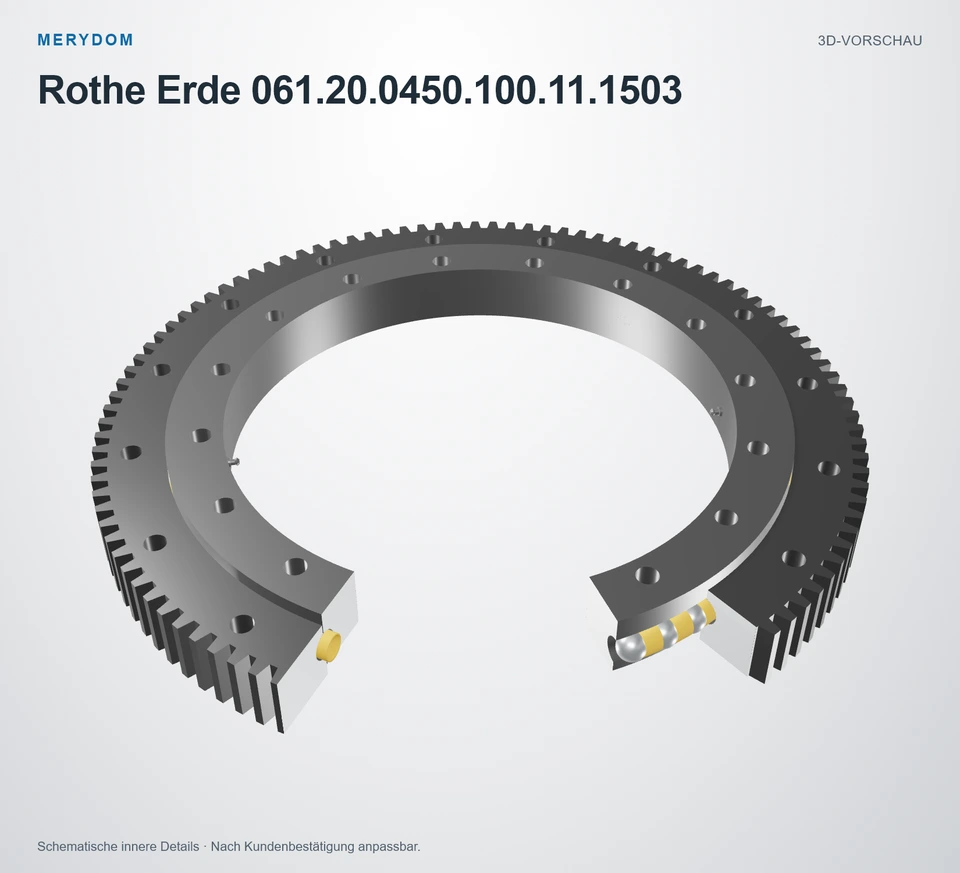 Vorschau des 3D-Modells des MERYDOM-Ersatzdrehkranzes für Rothe Erde 061.20.0450.100.11.1503.