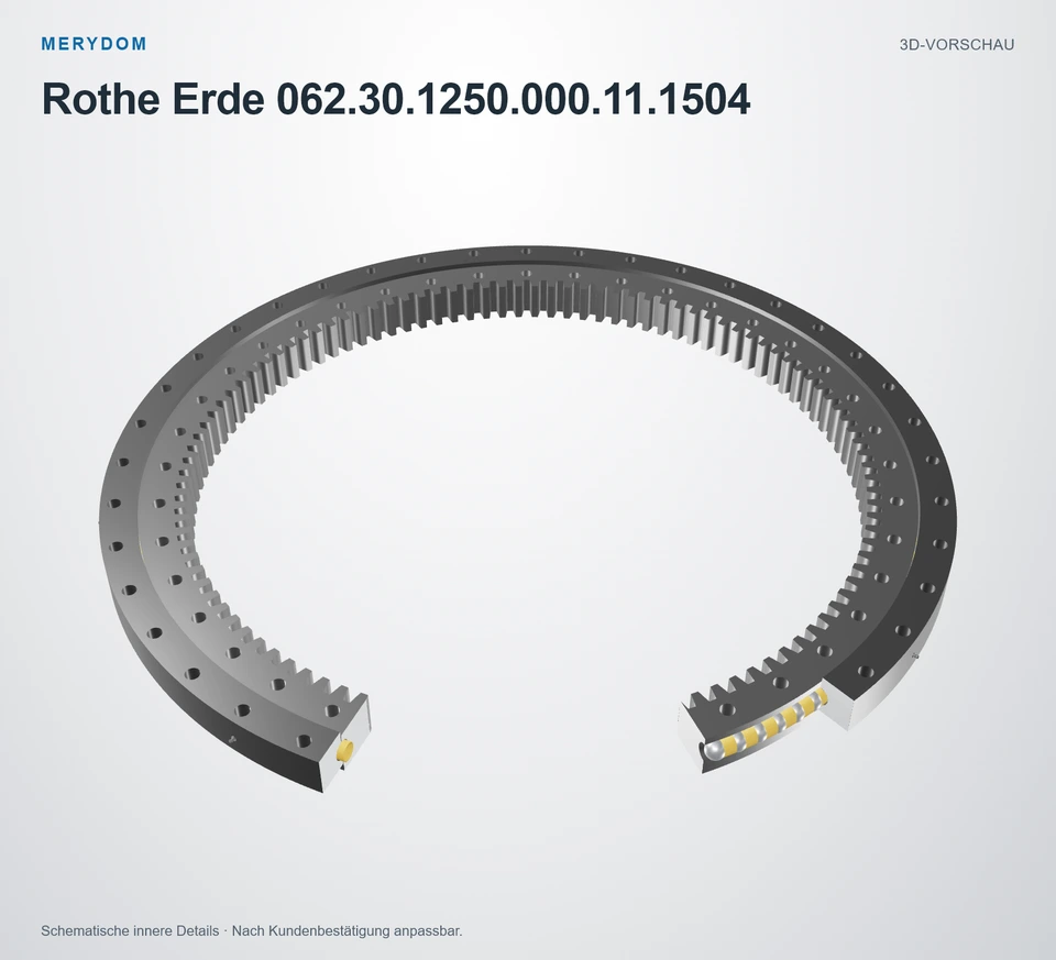 Vorschau des 3D-Modells des MERYDOM-Ersatzdrehkranzes für Rothe Erde 062.30.1250.000.11.1504.