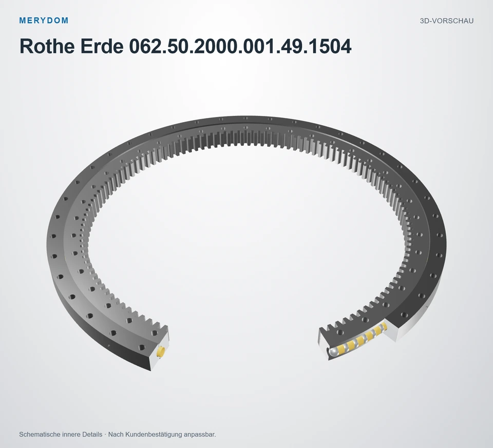 Vorschau des 3D-Modells des MERYDOM-Ersatzdrehkranzes für Rothe Erde 062.50.2000.001.49.1504.