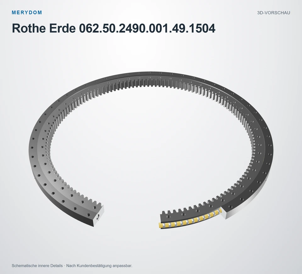 Vorschau des 3D-Modells des MERYDOM-Ersatzdrehkranzes für Rothe Erde 062.50.2490.001.49.1504.